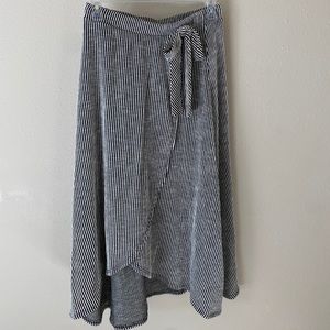 Caution To The Wind striped mid-length skirt